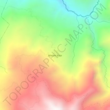 Mapa topográfico Matiavi Bajo, altitud, relieve