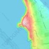 Mapa topográfico Imerovigli, altitud, relieve