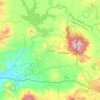 Mapa topográfico Contepec, altitud, relieve