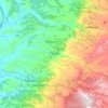 Mapa topográfico Pizzoni, altitud, relieve