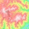 Mapa topográfico Taday, altitud, relieve