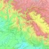 Mapa topográfico Azad Kashmir, altitud, relieve