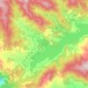 Mapa topográfico Lago Arvo, altitud, relieve