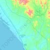 Mapa topográfico Elota, altitud, relieve