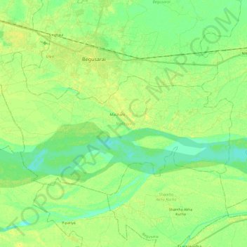 Mapa topográfico Matihani, altitud, relieve