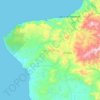 Mapa topográfico Cabo Corrientes, altitud, relieve