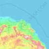 Mapa topográfico Muscat, altitud, relieve
