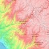 Mapa topográfico Huarochirí, altitud, relieve
