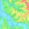 Mapa topográfico Halsou, altitud, relieve