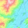 Mapa topográfico Ubaté, altitud, relieve