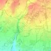 Mapa topográfico Sulbiate, altitud, relieve