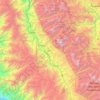 Mapa topográfico Yungay, altitud, relieve