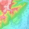 Mapa topográfico San Gregorio nelle Alpi, altitud, relieve