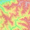 Mapa topográfico Theog, altitud, relieve
