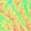Mapa topográfico Eauze, altitud, relieve