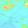 Mapa topográfico La Barca, altitud, relieve
