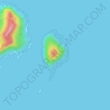 Mapa topográfico Isla de Urabá, altitud, relieve