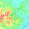 Mapa topográfico Cartoceto, altitud, relieve
