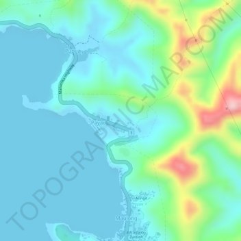 Mapa topográfico Payao, altitud, relieve