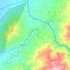 Mapa topográfico Ventura, altitud, relieve