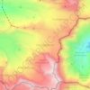 Mapa topográfico Gorner Glacier, altitud, relieve