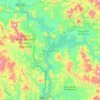 Mapa topográfico Presa Infiernillo, altitud, relieve