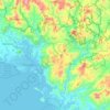Mapa topográfico Tolé, altitud, relieve