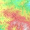 Mapa topográfico Orosi, altitud, relieve