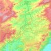 Mapa topográfico Sapucaí-Mirim, altitud, relieve