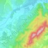 Mapa topográfico Grospierres, altitud, relieve