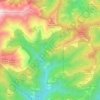 Mapa topográfico Aurano, altitud, relieve