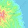 Mapa topográfico Alto Lucero de Gutiérrez Barrios, altitud, relieve