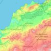 Mapa topográfico Aïn Témouchent, altitud, relieve