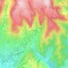 Mapa topográfico Aubignas, altitud, relieve