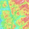 Mapa topográfico Mölndals kommun, altitud, relieve