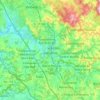 Mapa topográfico Louveira, altitud, relieve