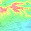 Mapa topográfico Montecosaro, altitud, relieve