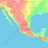 Mapa topográfico México, altitud, relieve