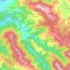 Mapa topográfico Gaztelu, altitud, relieve