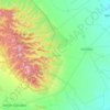 Mapa topográfico Cerralvo, altitud, relieve