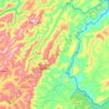 Mapa topográfico Muyinga, altitud, relieve
