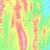 Mapa topográfico Palmillas, altitud, relieve