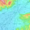 Mapa topográfico Kurume, altitud, relieve