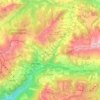Mapa topográfico Ormont-Dessous, altitud, relieve