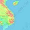 Mapa topográfico Hainan, altitud, relieve