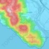 Mapa topográfico Ameglia, altitud, relieve
