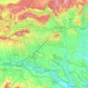 Mapa topográfico Estellerria / Tierra Estella, altitud, relieve
