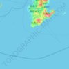 Mapa topográfico Itoman, altitud, relieve