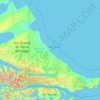 Mapa topográfico Tierra del Fuego, altitud, relieve