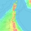 Mapa topográfico Sharjah, altitud, relieve